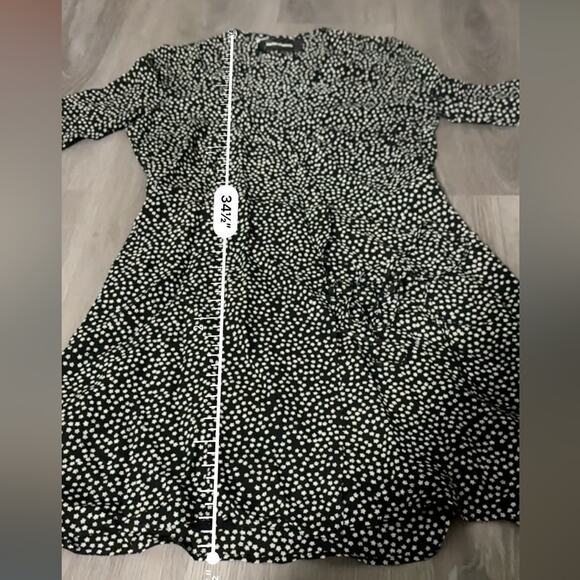 Reformation Gjelina Long Sleeve Wrap Mini Dress in Nebraska Ditsy Floral Print S - Picture 11 of 11